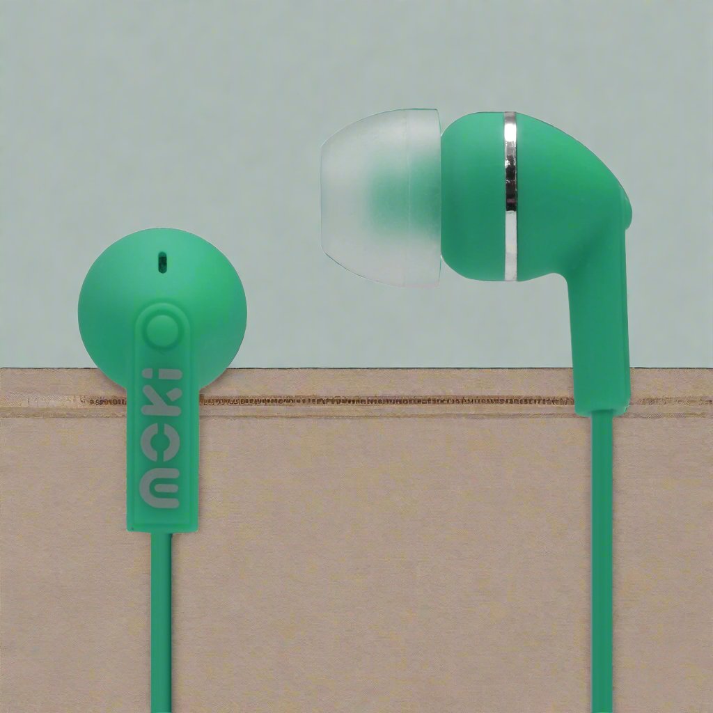 MOKI Dots Noise Isolation Earbuds - GREEN