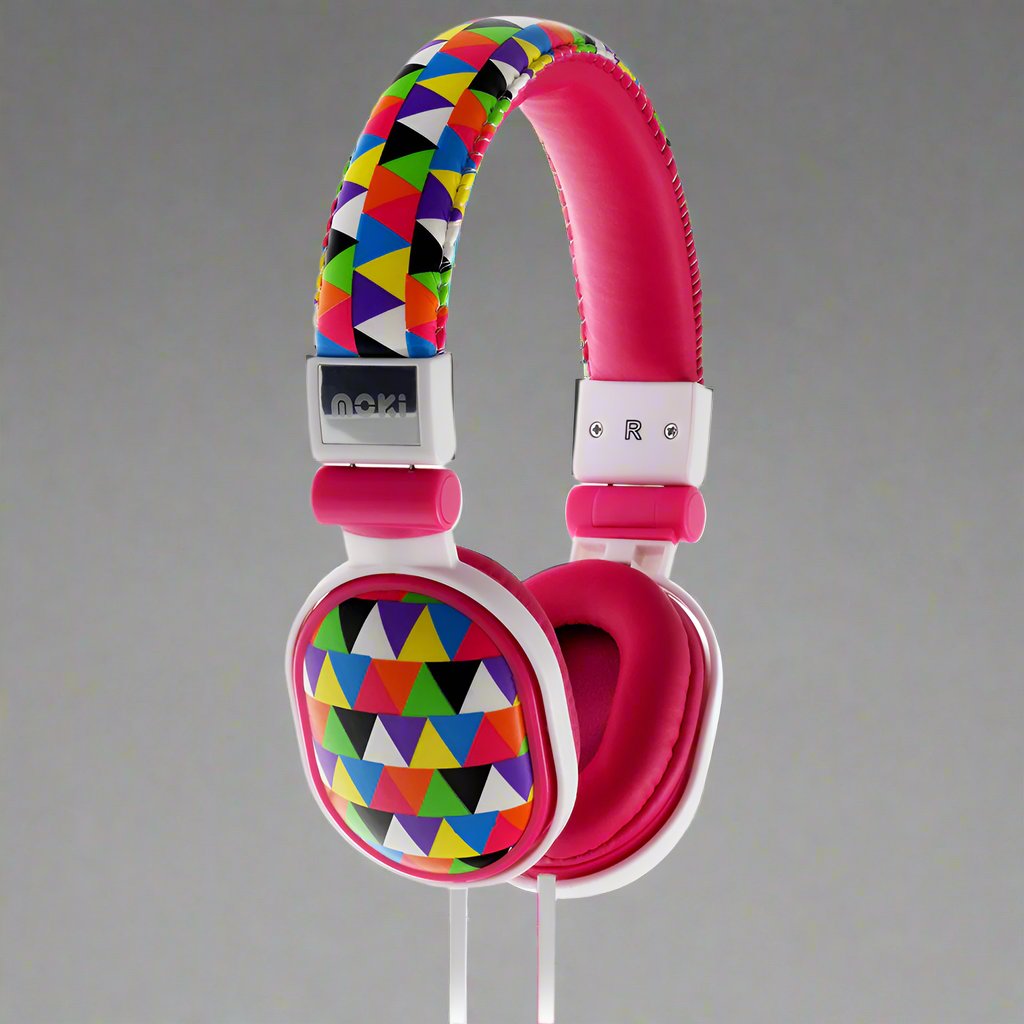 Moki Popper - Triangle Pattern soft cushioned premium DJ Style headphone