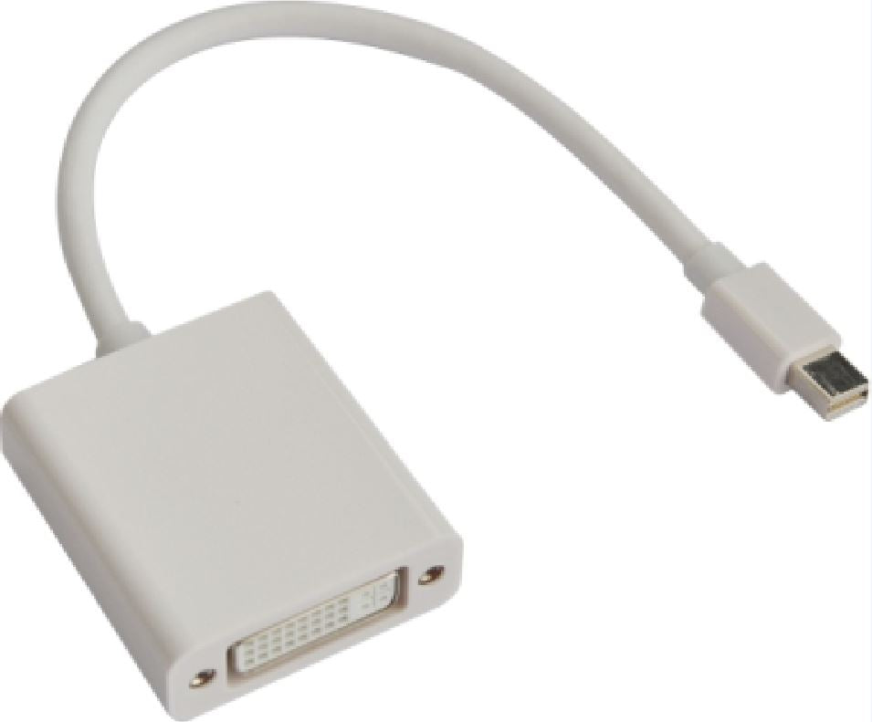 ASTROTEK Mini DisplayPort DP to DVI Cable 20cm - 20 pins Male to 24+5 pins Female Nickle RoHS