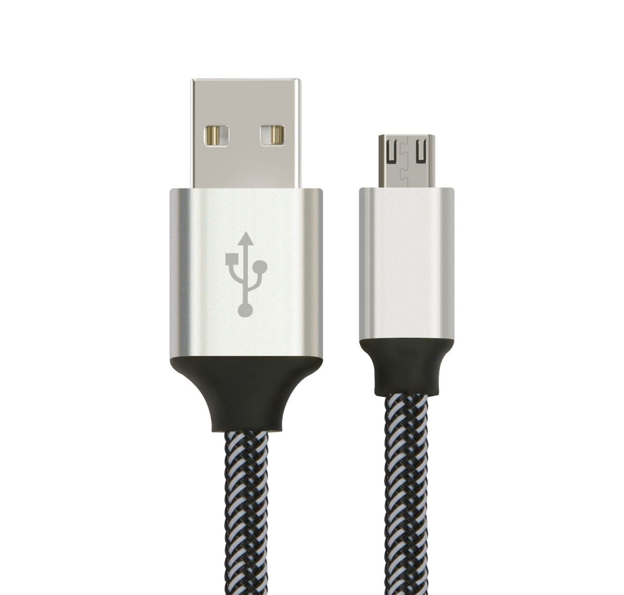 ASTROTEK 1m Micro USB Data Sync Charger Cable Cord Silver White Color for Samsung HTC Motorola Nokia Kndle Android Phone Tablet & Devices