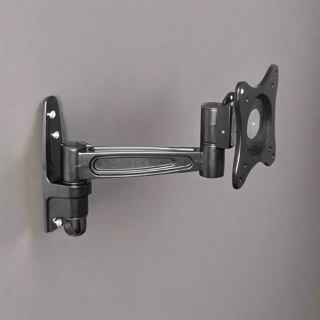 Brateck Single Monitor Wall Mount tilting & Swivel Wall Bracket Mount Vesa 75mm/100mm For most 13''-27' LED, LCD flat panel TVs; up to 15kg