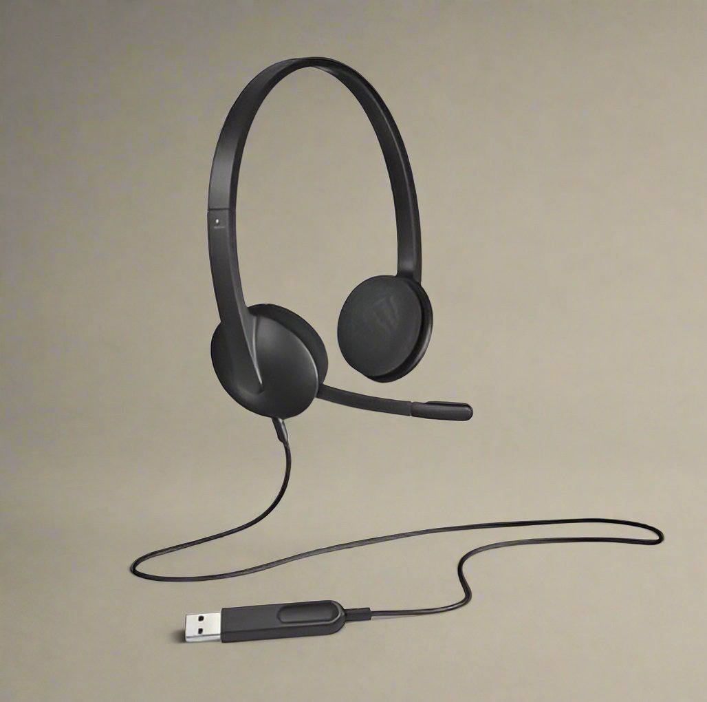 Logitech H340 Plug-and-Play USB headset with Noise Cancelling Microphone Comfort Design fro Windows Mac Chrome