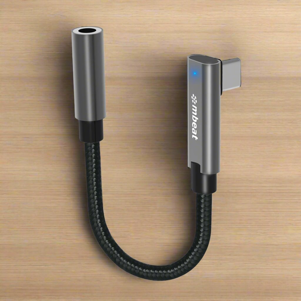 MBEAT Elite USB-C to 3.5mm Audio Adapter - Add Headphone Audio Jack to USB-C Computers, Laptops, Notebooks, Tablets, Smartphones - Space Grey