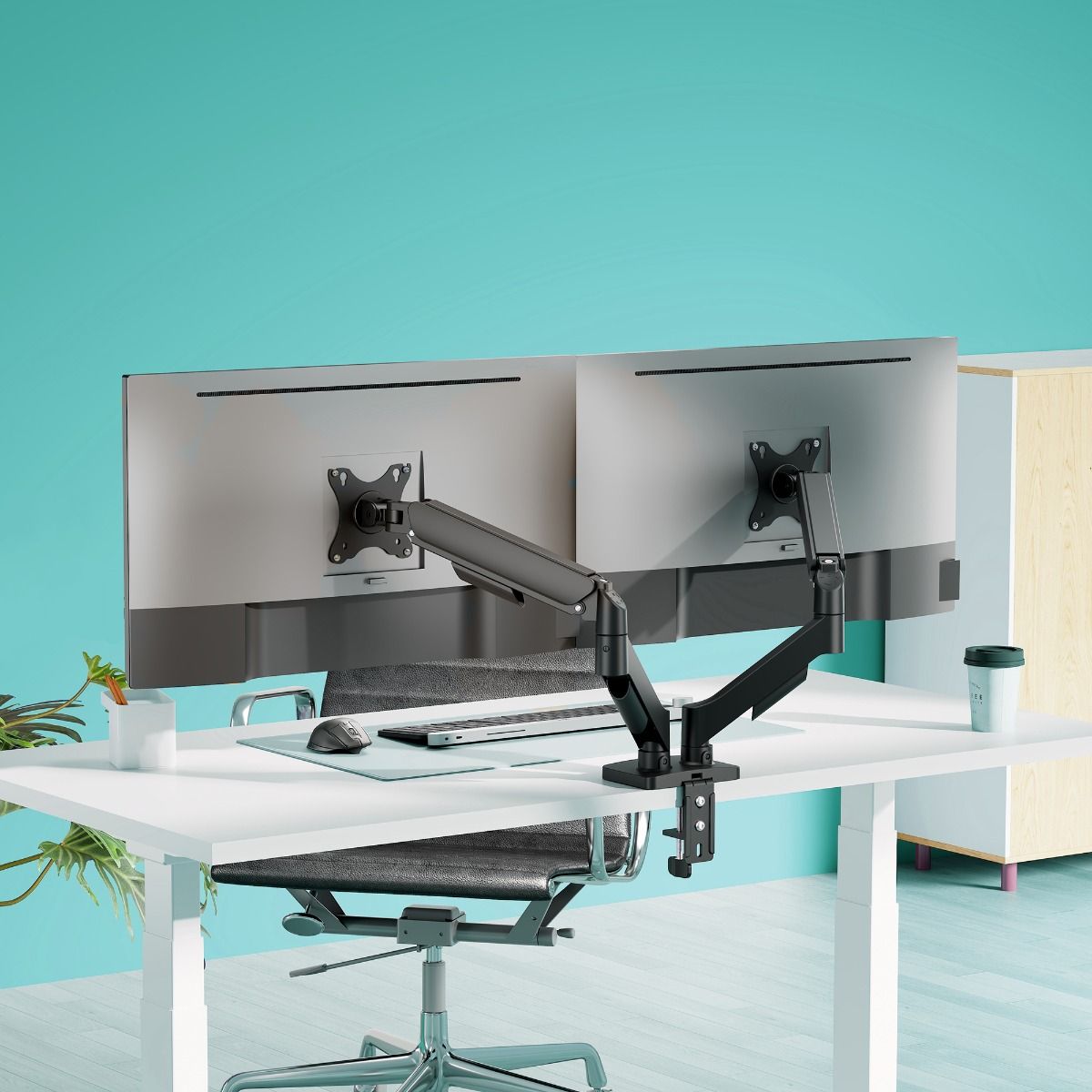 activiva Ergolife Dual-Screen Gas Spring Monitor Arm