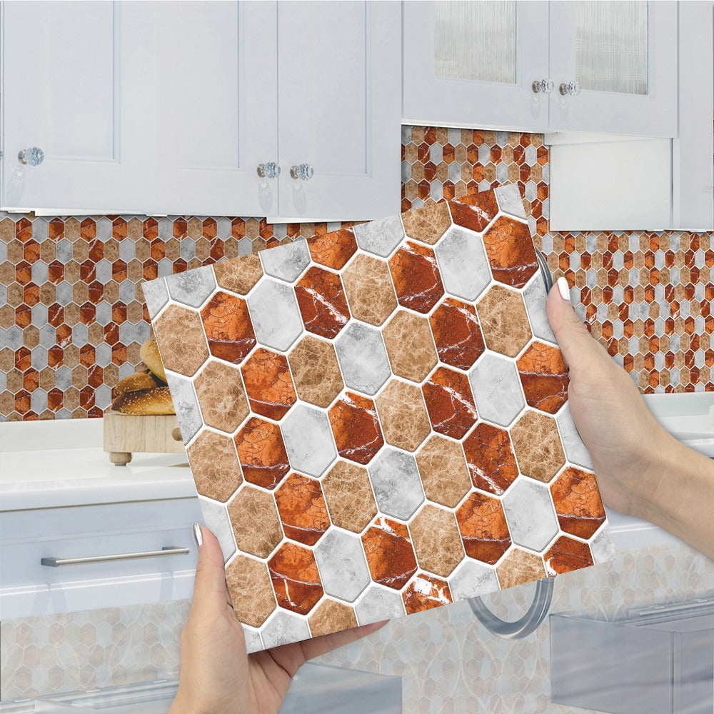 Imitation 3D Epoxy Tile Tic Tac Stickers Orange-QLD_Rural