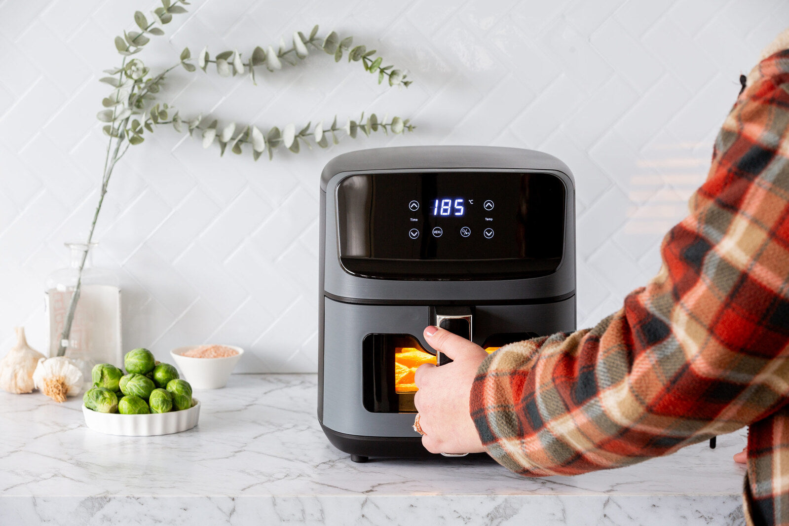 5L Digital Air Fryer with Viewing Window and Digital Display-REMOTE