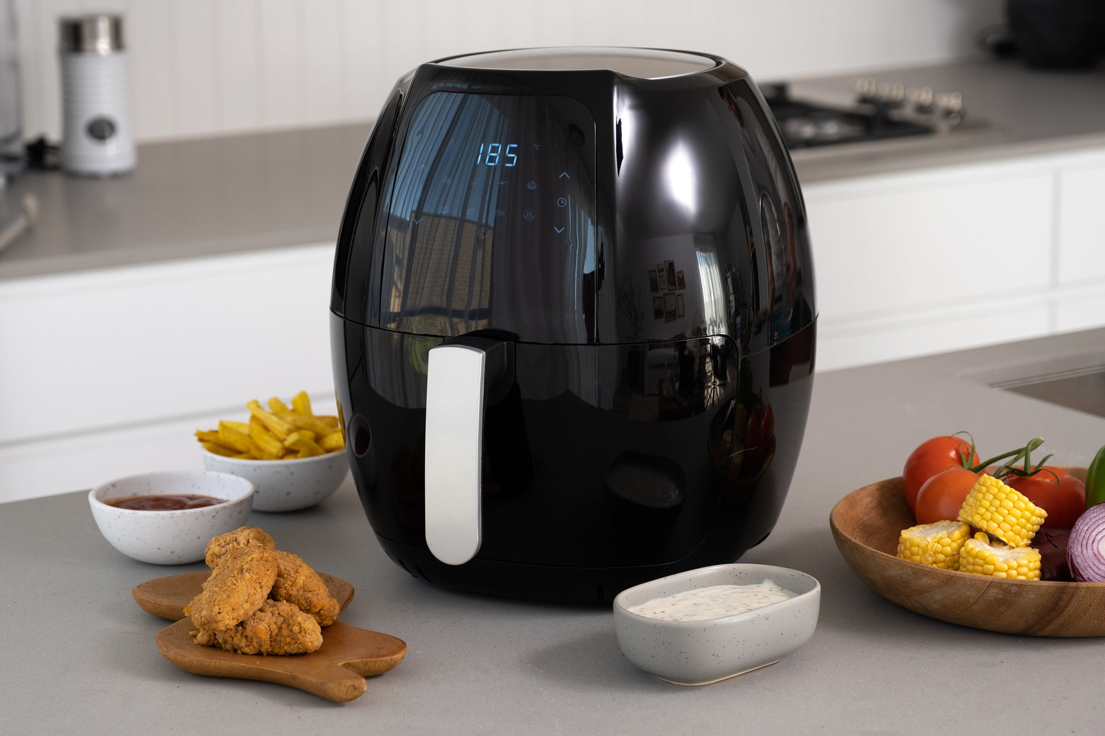 8L Digital Air Fryer, 1800W, Non-Stick, 8 Cooking Programs-WA_Rural