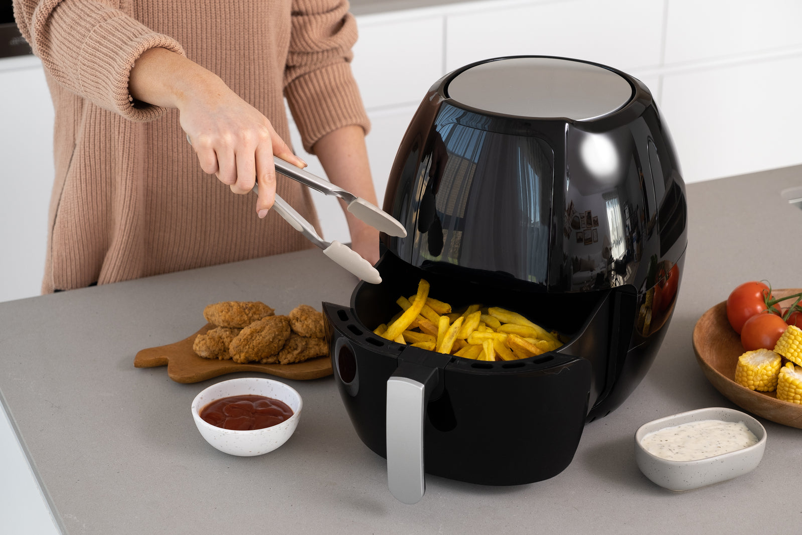 8L Digital Air Fryer, 1800W, Non-Stick, 8 Cooking Programs-WA_Rural