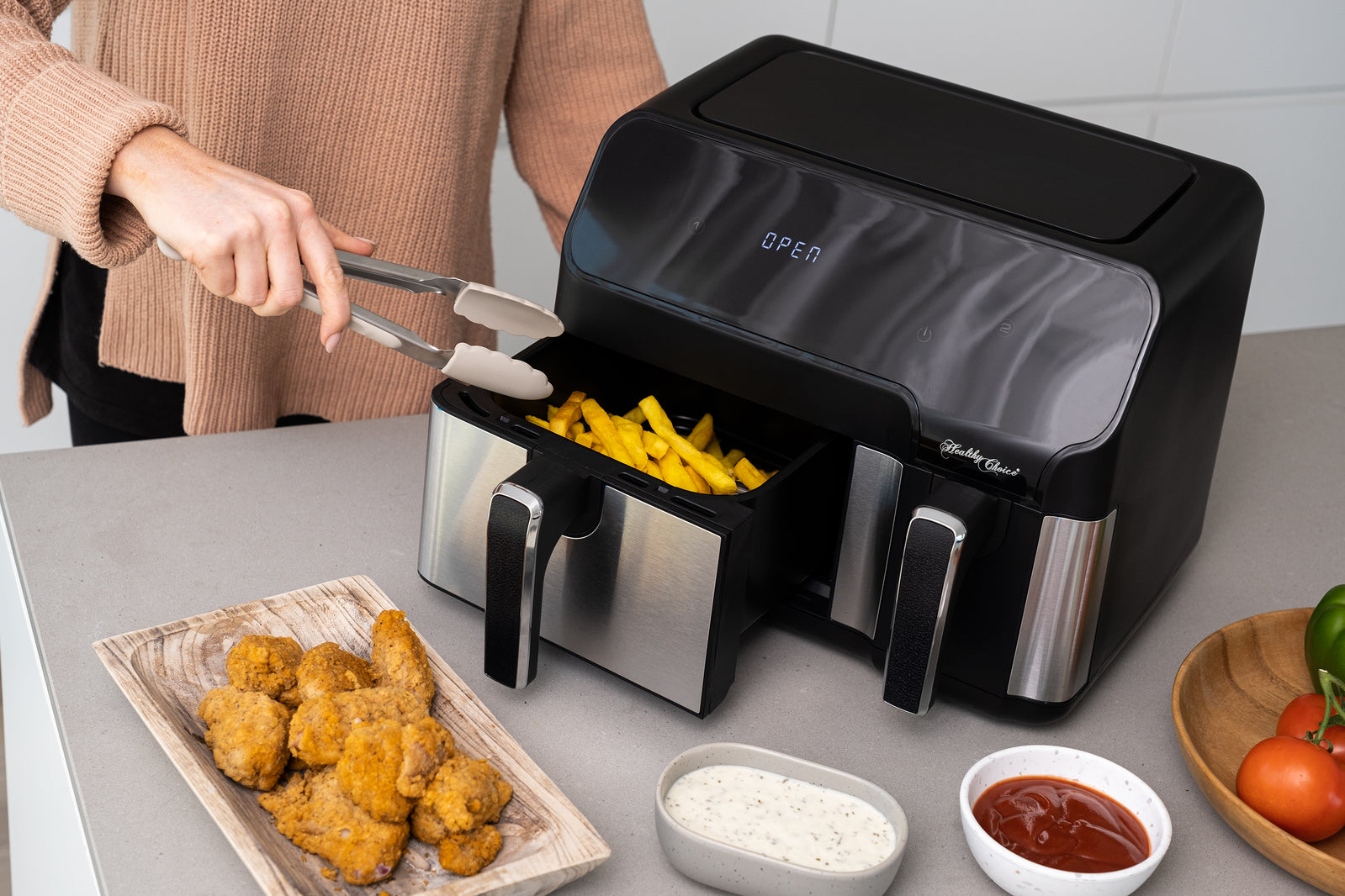 10L Digital Dual Zone Air Fryer w/ Dual Temperature Control-NSW_Metro