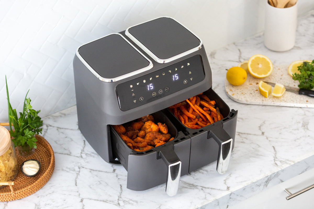 8L Dual Zone Digital Air Fryer with 200C, 10 Cooking Programs-VIC_Rural