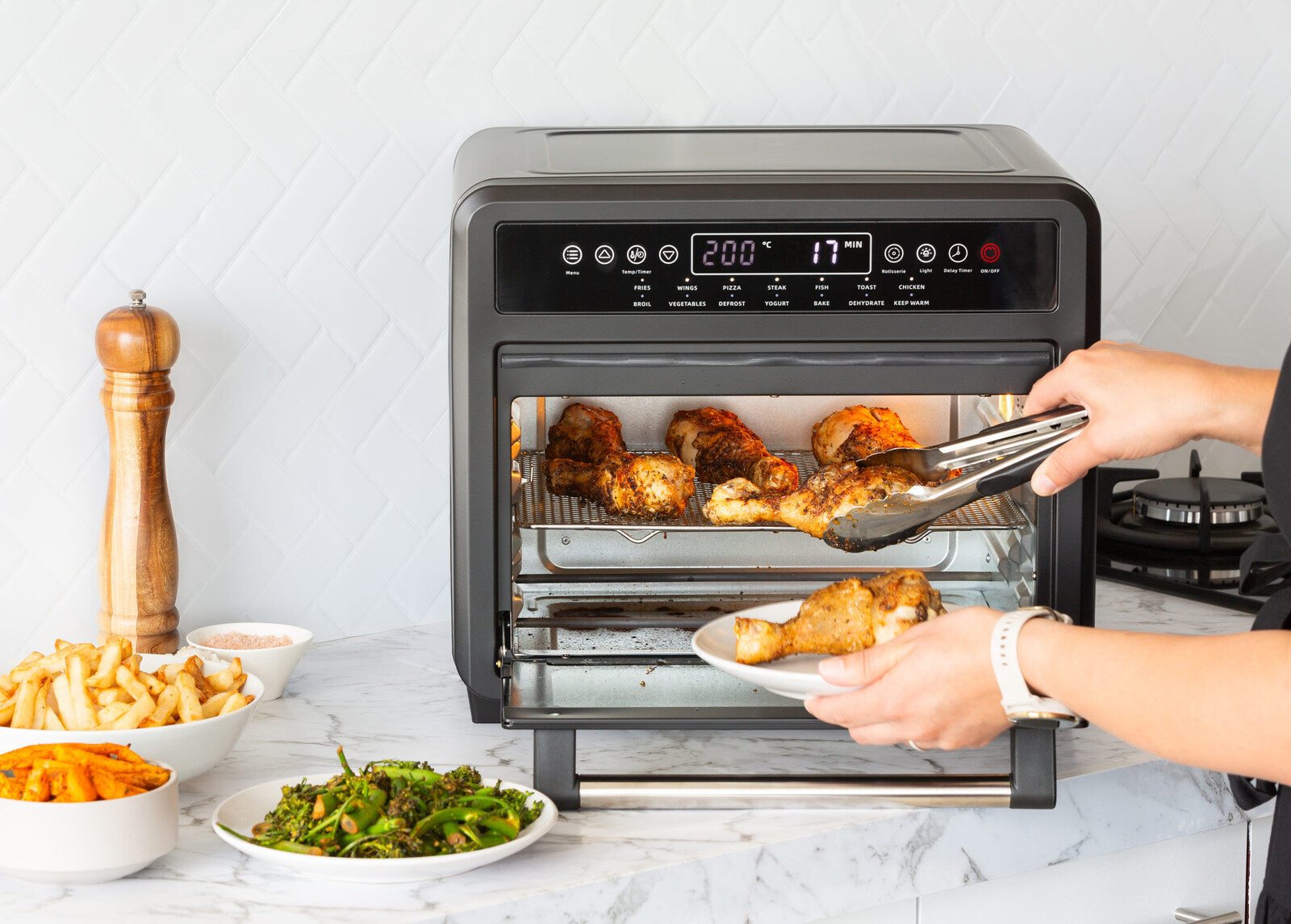 23L Digital Air Fryer Convection Oven with 12 Cooking Programs-QLD_Metro