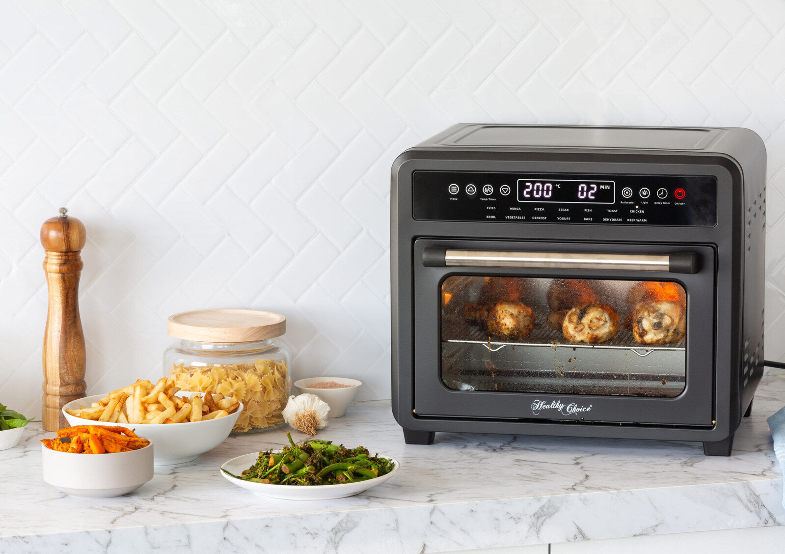 23L Digital Air Fryer Convection Oven with 12 Cooking Programs-QLD_Metro