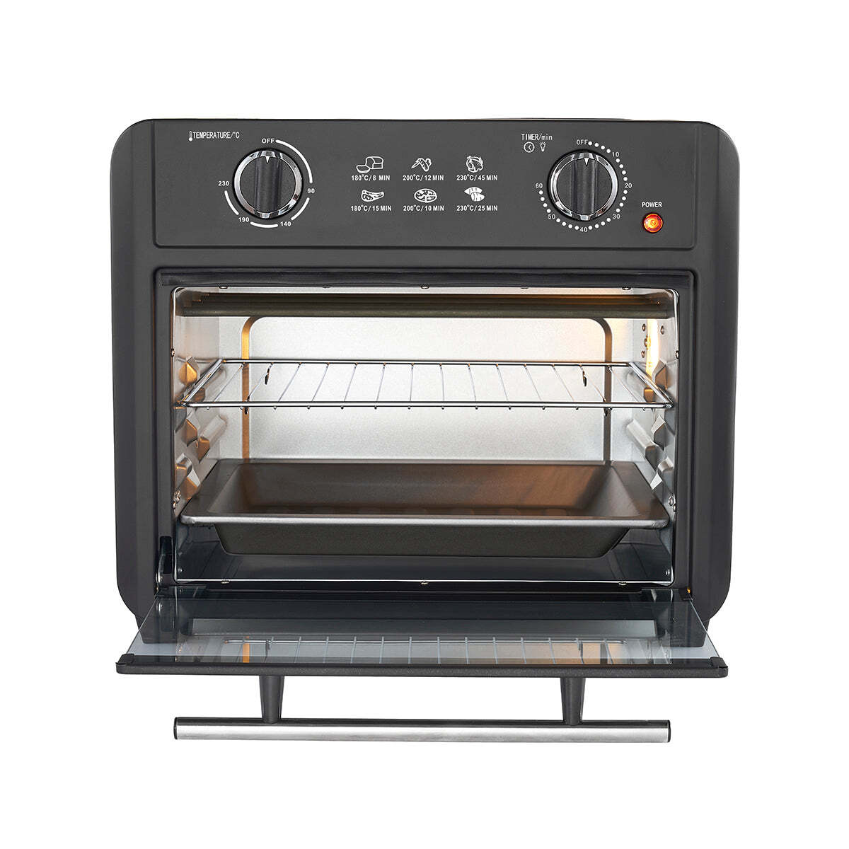 23L Air Fryer Oven (Black) + 3 Accessories to Bake & Cook-SA_Rural