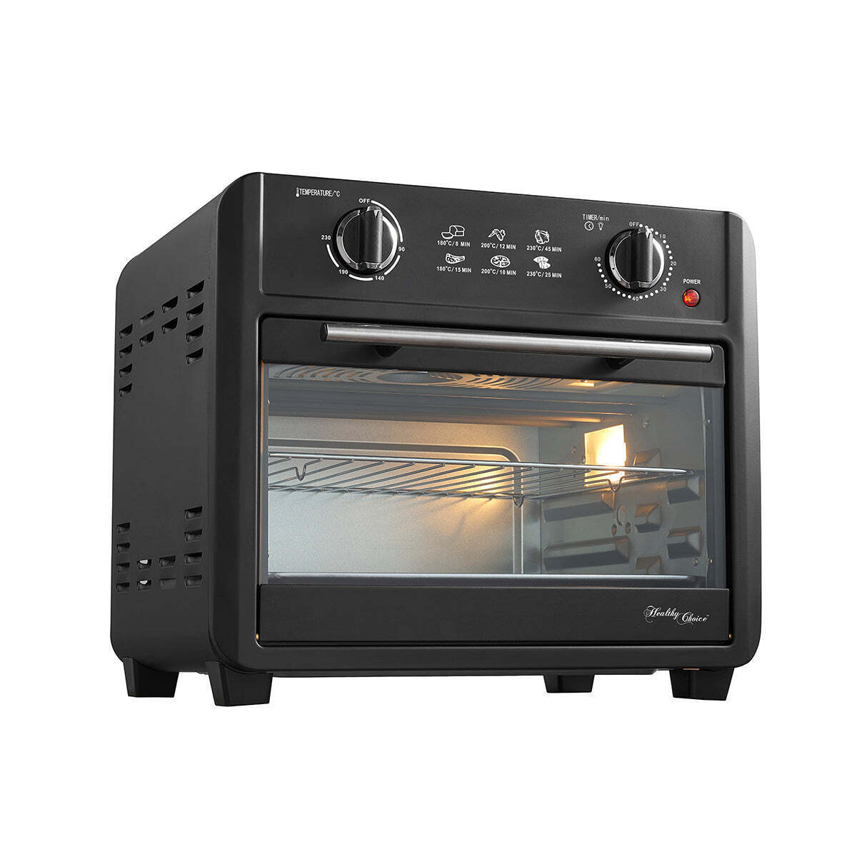 23L Air Fryer Oven (Black) + 3 Accessories to Bake & Cook-WA_Rural