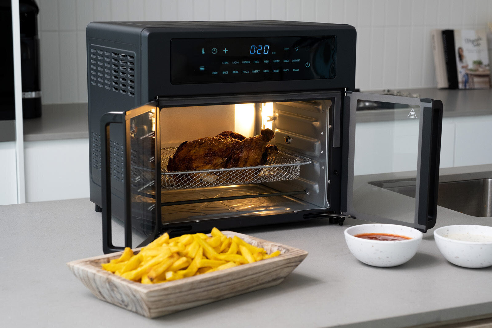 25L Air Fryer Convection Oven with 360 Cooking & French Doors-NSW_Rural