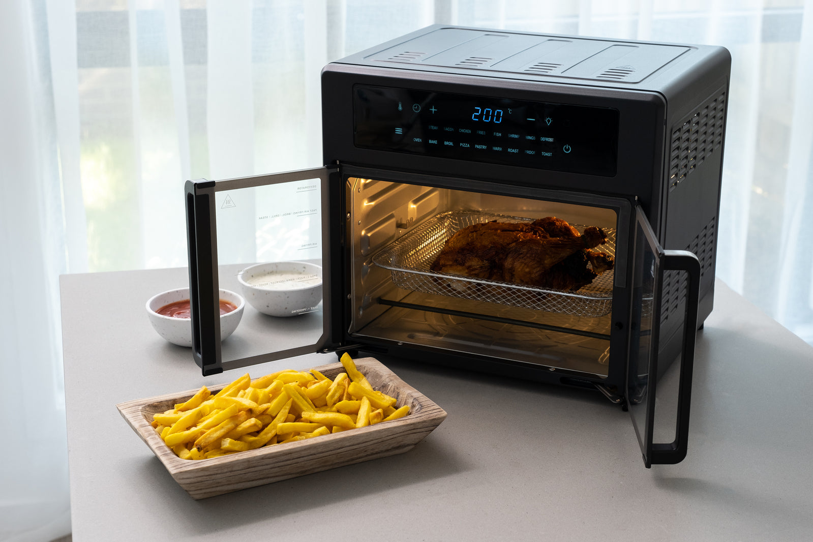 25L Air Fryer Convection Oven with 360 Cooking & French Doors-ACT