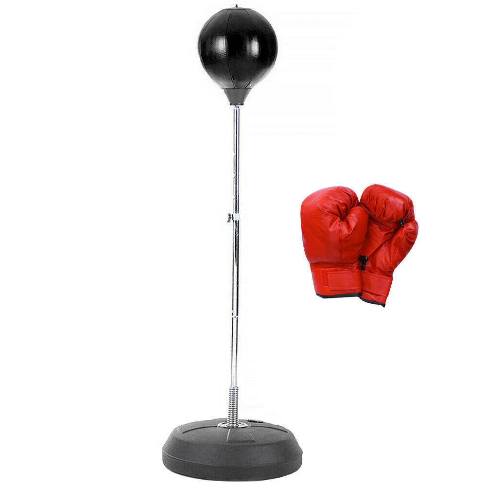 Free-Standing Boxing Set: PU Punching Ball & Boxing Gloves-WA_Rural