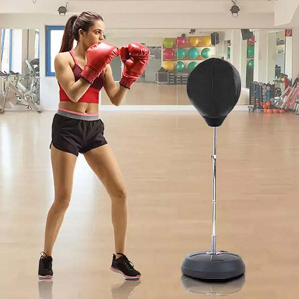 Free-Standing Boxing Set: PU Punching Ball & Boxing Gloves-ACT