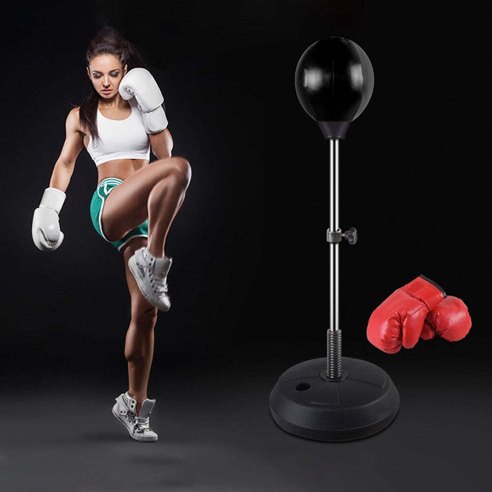 Free-Standing Boxing Set: PU Punching Ball & Boxing Gloves-ACT