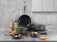 8-Piece Cookware Set with Non-stick Coating and Glass Lids-NT_Metro