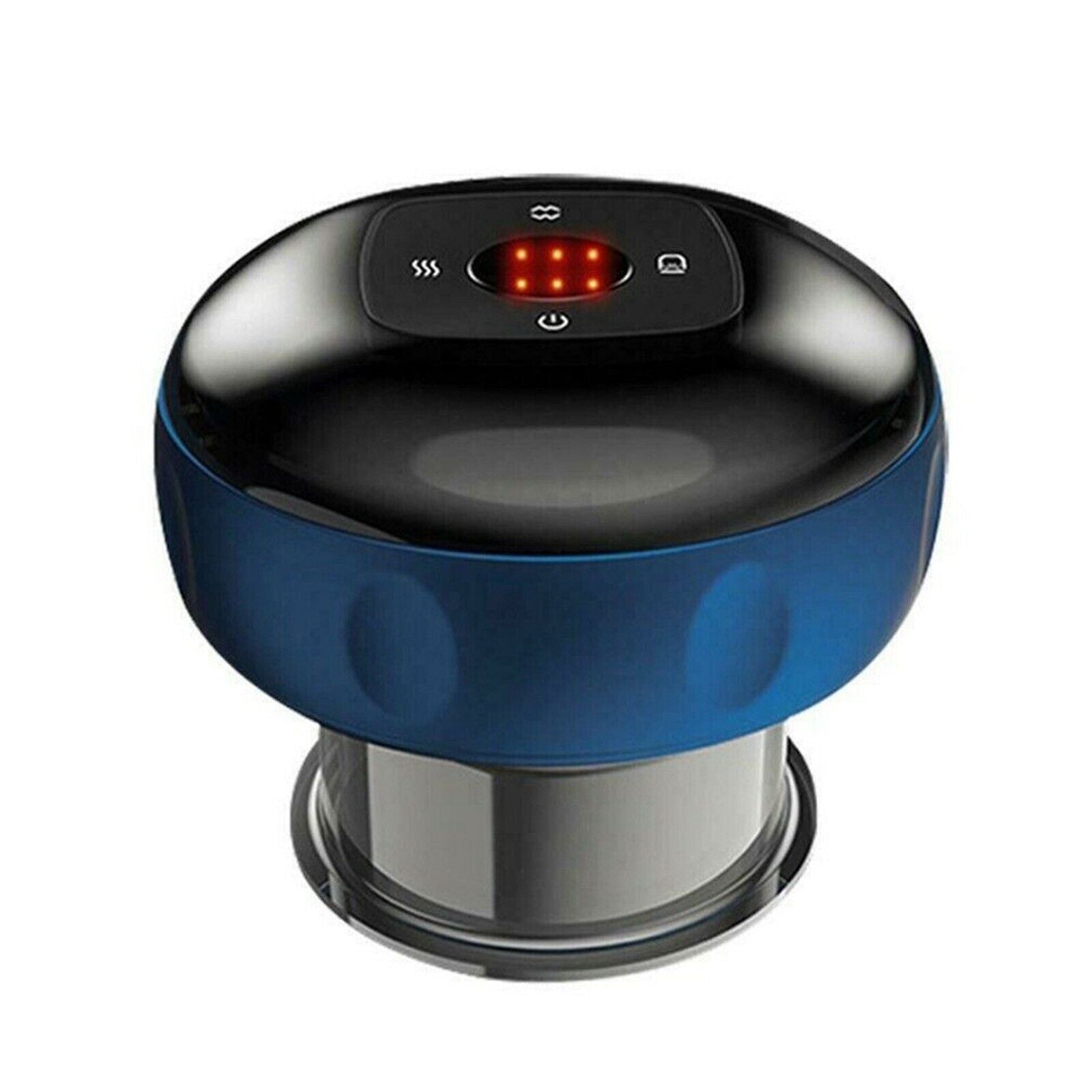 12 levels Electric Cupping Therapy Smart Scraping Massager Red Light Heating Body Slimming Blue-NSW_Rural