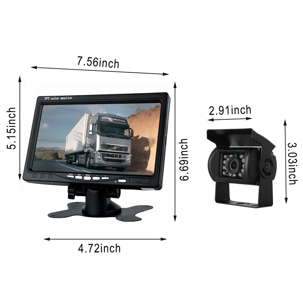 7'' Waterproof Monitor Reversing  Kit For Truck Caravan-VIC_Metro