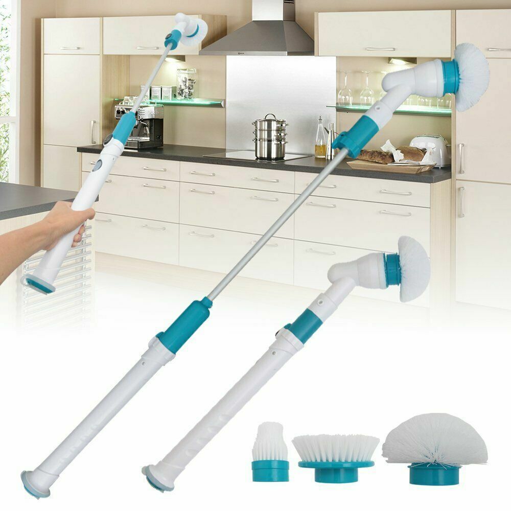 10PCS Rechargeable Spin Scrubber Electric Turbo Scrub Cleaning Brush Cordless Kit-QLD_Rural