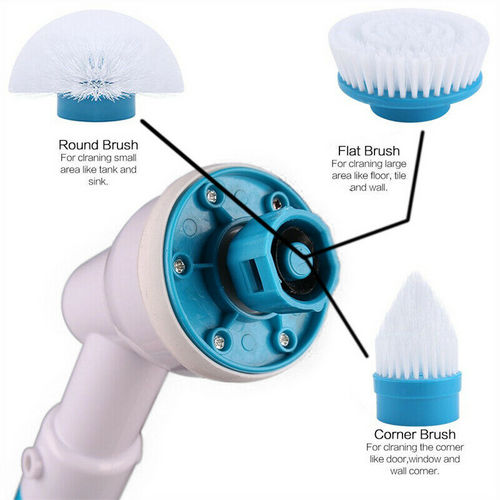 10PCS Rechargeable Spin Scrubber Electric Turbo Scrub Cleaning Brush Cordless Kit-ACT