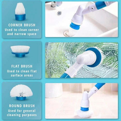 10PCS Rechargeable Spin Scrubber Electric Turbo Scrub Cleaning Brush Cordless Kit-ACT