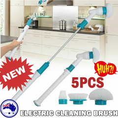 5PCS Rechargeable Spin Scrubber Electric Turbo Scrub Cleaning Brush Cordless Kit-NSW_Metro