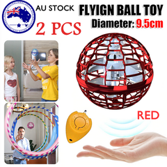 2pcs RED Flying Ball Mini Hand UFO Toys Drone Helicopter Hover Quadcopter Kids Toys Gifts-SA_Rural