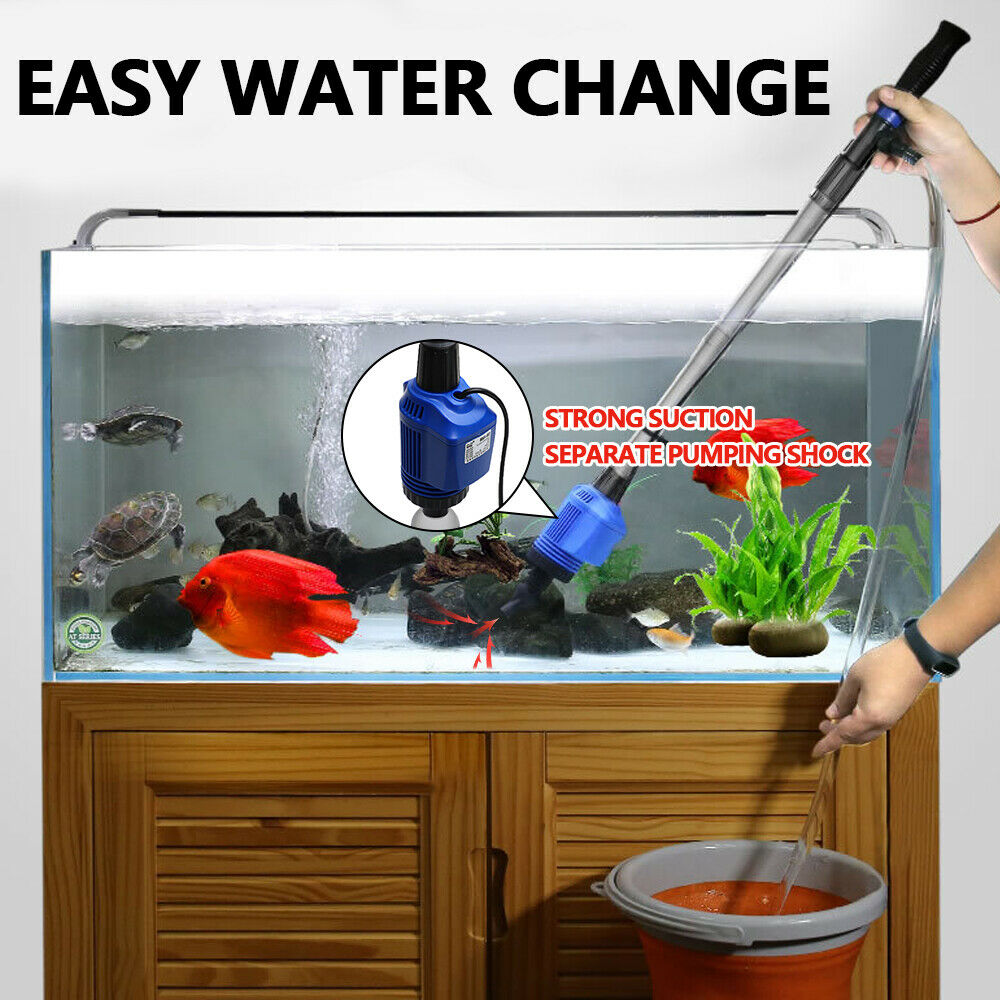 Electric Aquarium Fish Tank Cleaner Water Exchanger Siphon Vacuum Sand Cleaner-ACT