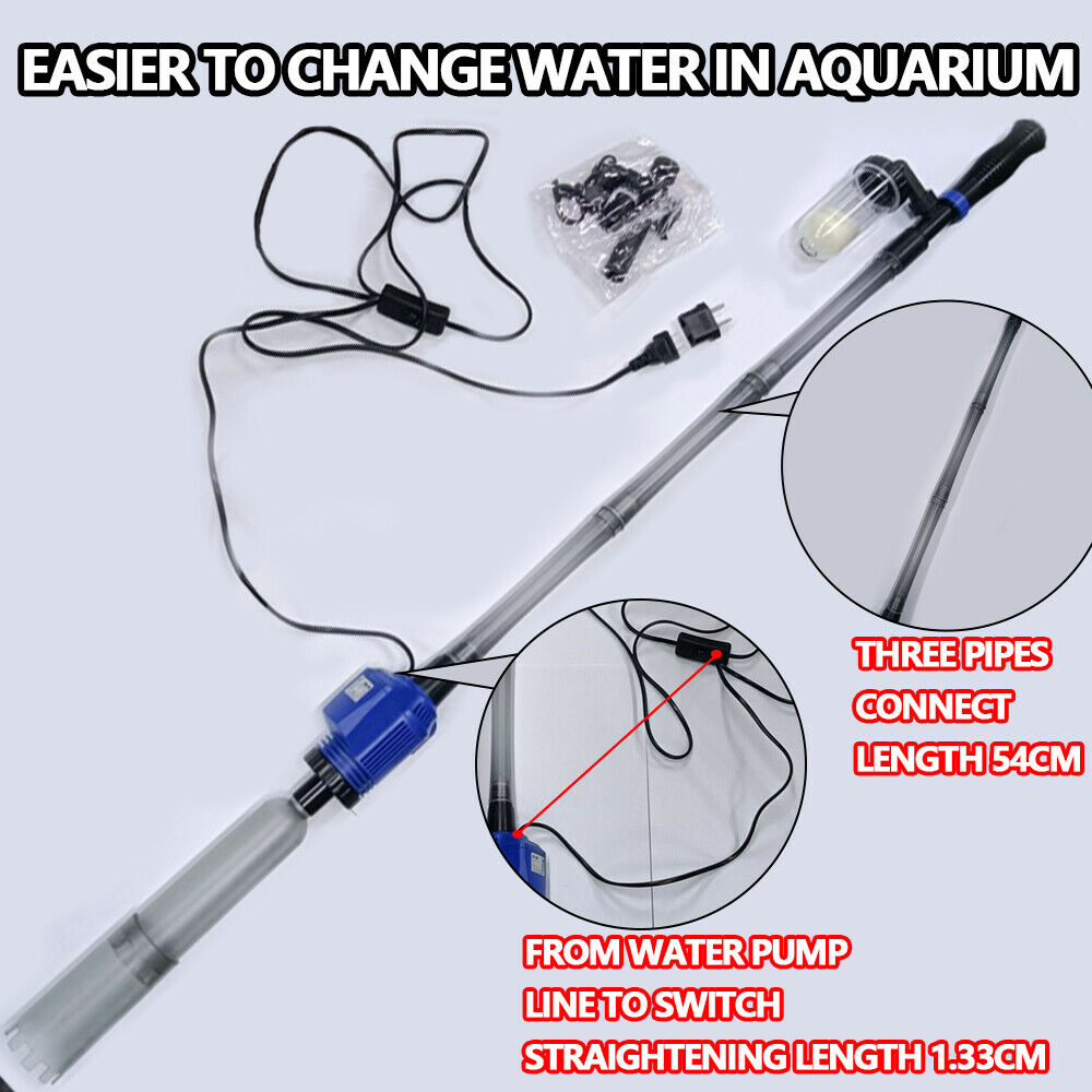 Electric Aquarium Fish Tank Cleaner Water Exchanger Siphon Vacuum Sand Cleaner-ACT