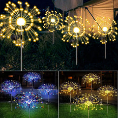 Warm White Fireworks 120 LED Fairy String Lights Starburst Solar Xmas Garden Night Lamp Hot NEW-QLD_Rural