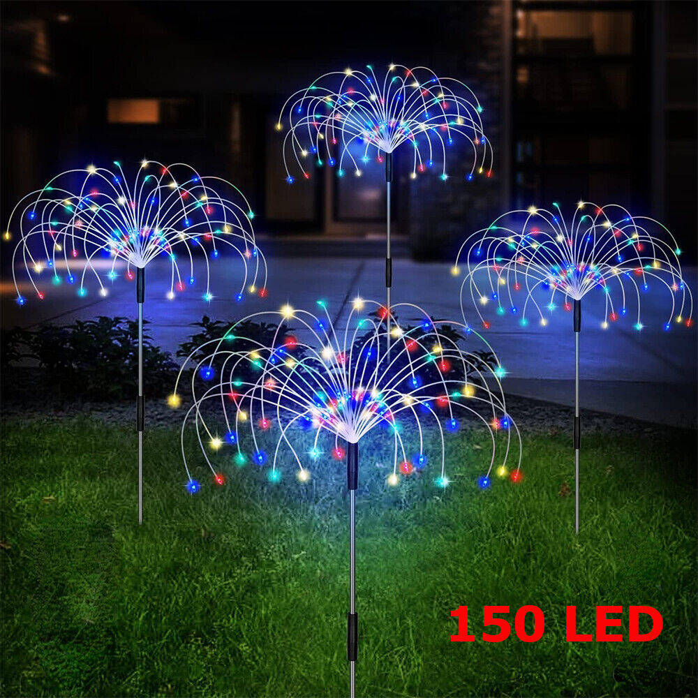 Colourful Fireworks 150 LED Fairy String Lights Starburst Solar Xmas Garden Night Lamp Hot NEW-SA_Metro