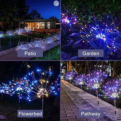 Colourful Fireworks 150 LED Fairy String Lights Starburst Solar Xmas Garden Night Lamp Hot NEW-VIC_Rural