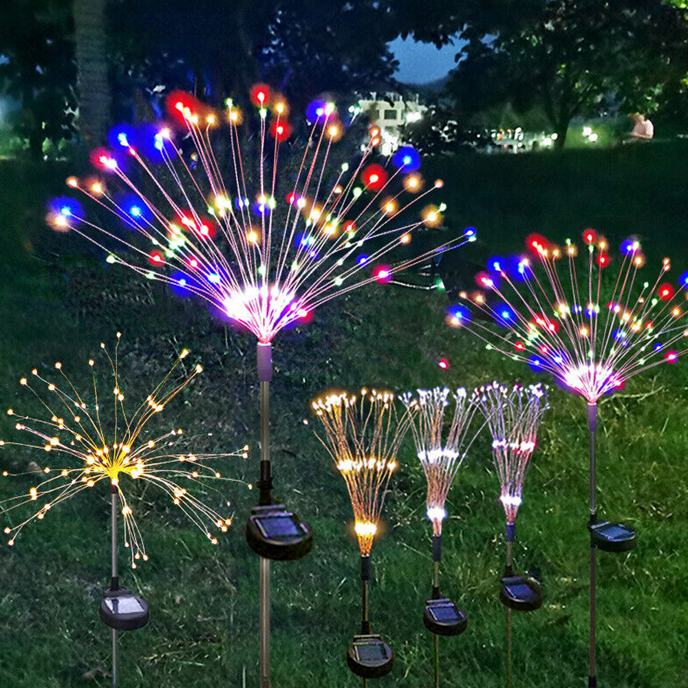 Colourful Fireworks 150 LED Fairy String Lights Starburst Solar Xmas Garden Night Lamp Hot NEW-ACT