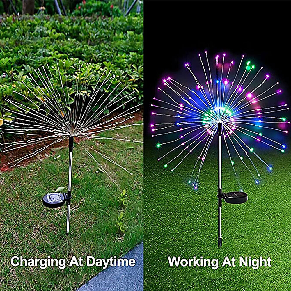 Colourful Fireworks 180 LED Fairy String Lights Starburst Solar Xmas Garden Night Lamp Hot NEW-NSW_Metro