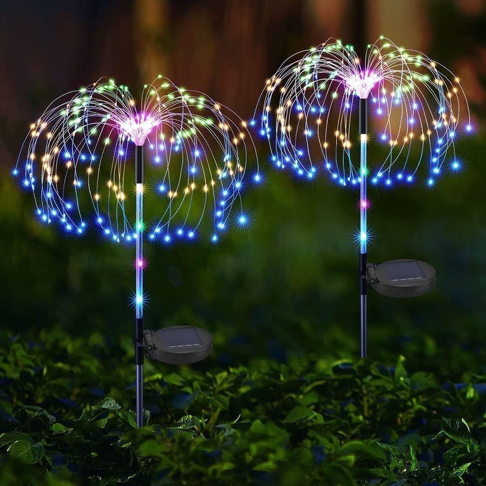 Colourful Fireworks 180 LED Fairy String Lights Starburst Solar Xmas Garden Night Lamp Hot NEW-NSW_Metro