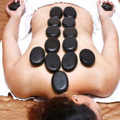 16 Pcs Hot Massage Basalt Stone Volcanic Stones Kit Rock SPA Oiled Massager Salon-TAS_Metro