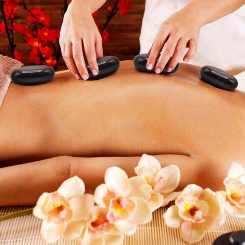 16 Pcs Hot Massage Basalt Stone Volcanic Stones Kit Rock SPA Oiled Massager Salon-ACT