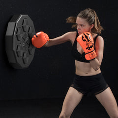 Electronic Music Boxing Wall Target Training Smart Wall Mounted Combat AU with Adult Gloves-TAS_Metro