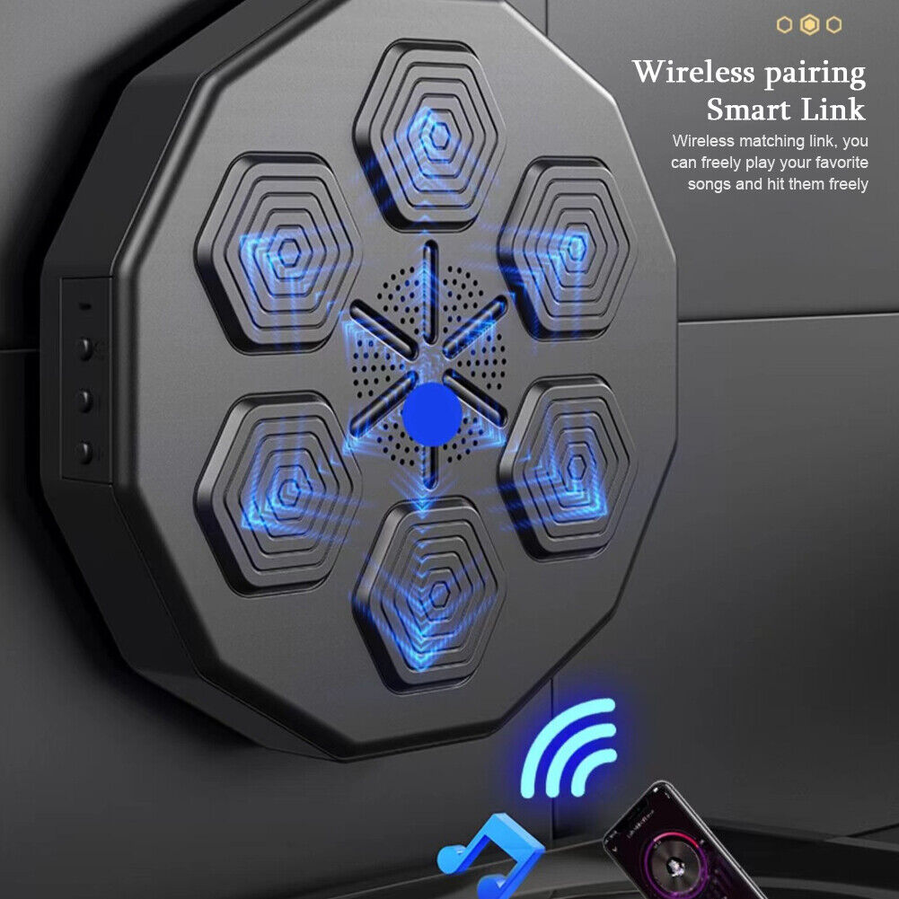 Electronic Music Boxing Wall Target Training Smart Wall Mounted Combat AU With Kids Gloves-SA_Rural