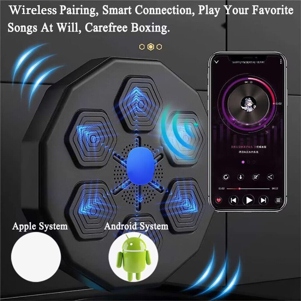 Electronic Music Boxing Wall Target Training Smart Wall Mounted Combat AU With Kids Gloves-SA_Metro