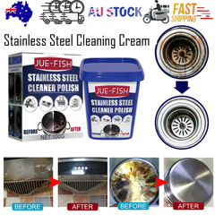 Jue-Fish Stainless Steel Cleaning Cream, Kitchen Decontaminant Pot Rust, Pot Bottom, Stove Top Black Scale Cleaning Cream