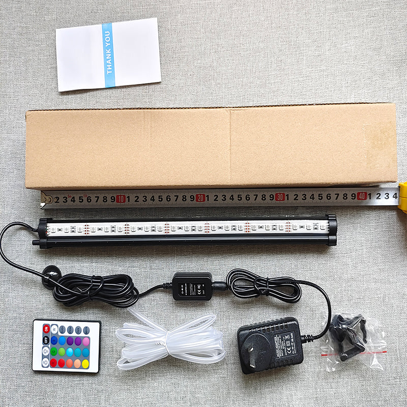 38cm LED Aquarium Lights Submersible Air Bubble RGB Light for Fish Tank Underwater-WA_Rural