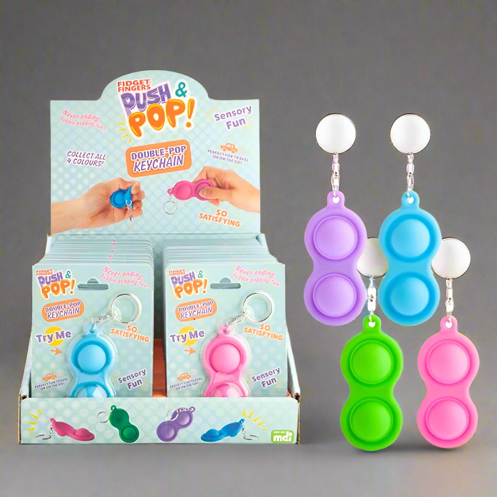 Double Push And Pop Keychain (Random Colour)