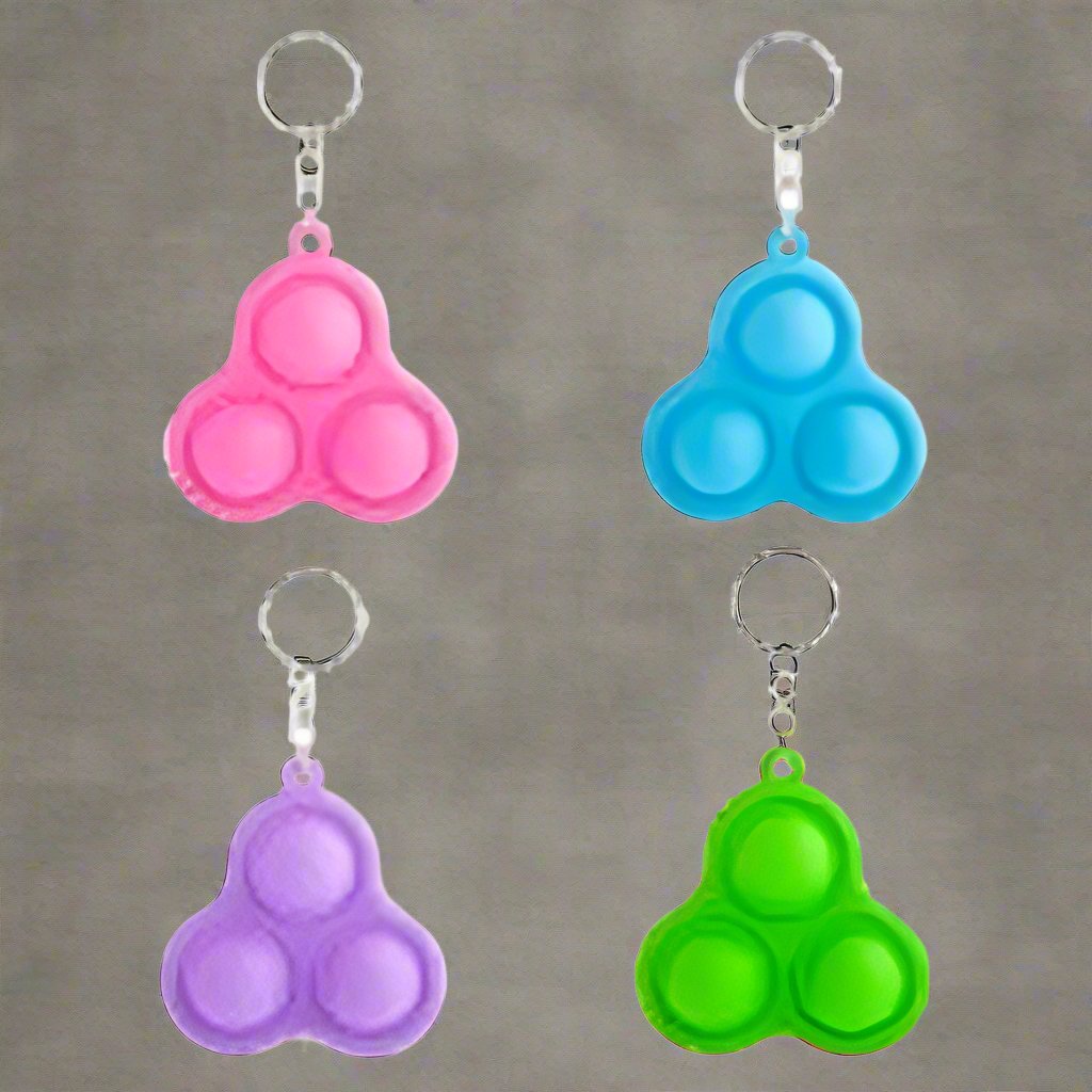 Triple Push And Pop Keychain (COLOUR SENT AT RANDOM)