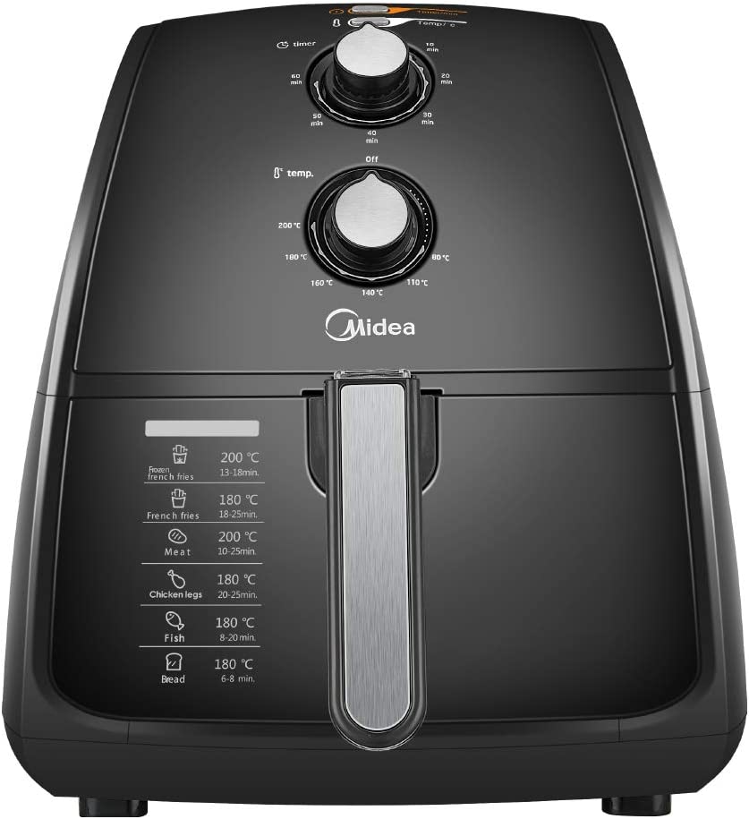 Midea 4L 1500W Multi-functional Air Fryer - Black-REMOTE