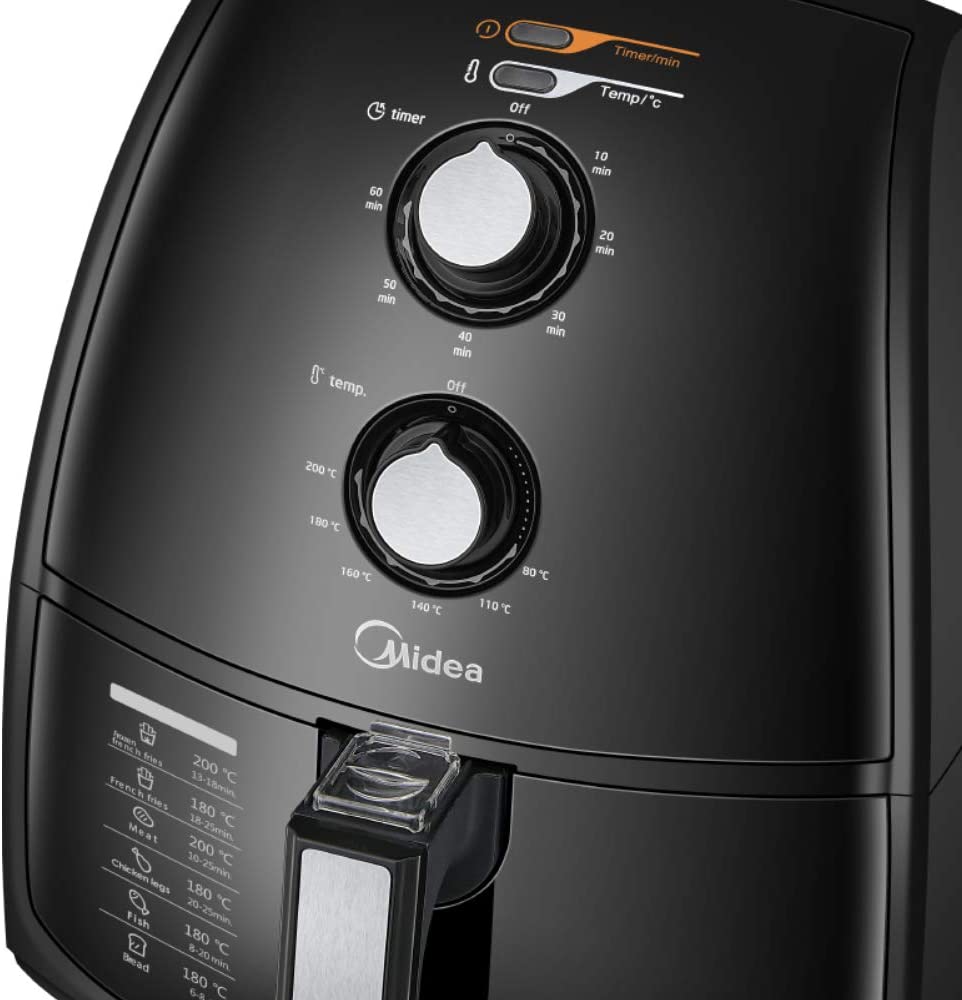 Midea 4L 1500W Multi-functional Air Fryer - Black-ACT